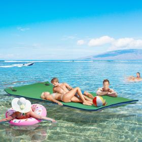 9' x 6' Lily Pad Water Mat for 2 Adults, Floating Water Pad for Lake, Pool, Ocean, Beach, and Boating, Green