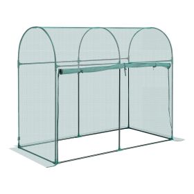 VEVOR Crop Cage, 5.9 x 2.98 x 4.9 ft Plant Protection Tent with Zippered Door, Wind-Resistant Tall Crop Cage, Easy to Install