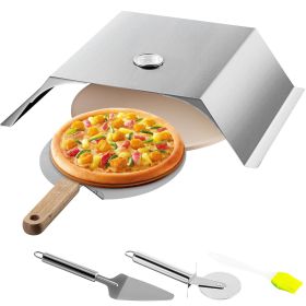VEVOR Pizza Oven Kit, Stainless Steel Grill Pizza Oven, Pizza Maker Kit for Most 22" Charcoal Grilll, Grill Pizza Oven Kit Including Pizza Chambe