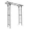 Metal Garden Arch Garden Arbor Trellis Climbing Plants Support Arch Outdoor Arch Wedding Arch Party Events Archway Black