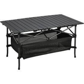 1pc Camping Table That Fold up Lightweight, Aluminum Folding Table Roll Up Table with Easy Carrying Bag for Indoor, Outdoor, Camping, Backyard, B