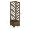 Carbonized Wooden Raised Garden Bed with Trellis for Climbing Plants Vegetables