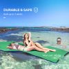 9' x 6' Lily Pad Water Mat for 2 Adults, Floating Water Pad for Lake, Pool, Ocean, Beach, and Boating, Green