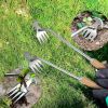 2pack 16inch Weed Puller Tool,Weeding Tool,4 Teeth Stainless Steel Hand Weeder for Effortless Weeding,Portable Uprooting Tool for Vegetable Gardening