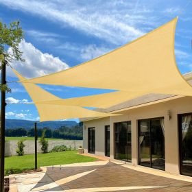 Prohibited From Sale On Amazon XISHAN 12'X12'X12' Dark Grey,Rust Red,Light Grey,Dark Green,Sand HDPE Sunshade Sail, 160 Grams (Option: 12X12X12ft-Sand)