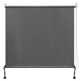 Prohibited From Sale On Amazon 6'X8' Mocha HDPE Spliced Roller Shutter (Option: Light Grey-7x6 ft)