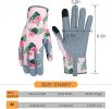 Leather Gardening Gloves for Women Thorn Proof Garden Gloves Touch Screen Working Gloves Gifts,M