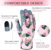 Leather Gardening Gloves for Women Thorn Proof Garden Gloves Touch Screen Working Gloves Gifts,M