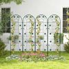 2 Pack 71 x 20 Inches Metal Garden Trellis Rustproof Plant Support for Climbing Plants