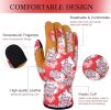 Leather Gardening Gloves for Women Thorn Proof Garden Gloves Touch Screen Working Gloves Gifts,M