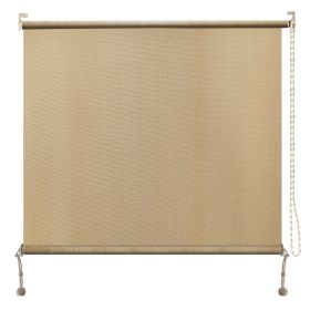 Prohibited From Sale On Amazon 6'X8' Mocha HDPE Spliced Roller Shutter (Option: Sesame-7x6 ft)